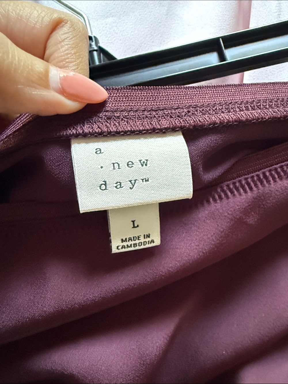 Burgundy Satin Skirt - Picture 3 of 3